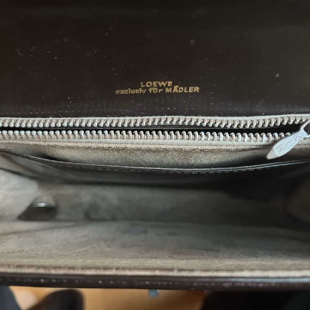 Loewe Dark Brown Leather Shoulder Bag with Silver Hardware - Picture 8 of 11